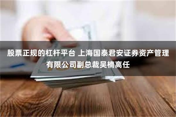 股票正规的杠杆平台 上海国泰君安证券资产管理有限公司副总裁吴楠离任