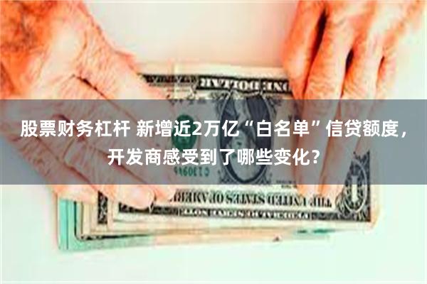 股票财务杠杆 新增近2万亿“白名单”信贷额度，开发商感受到了哪些变化？