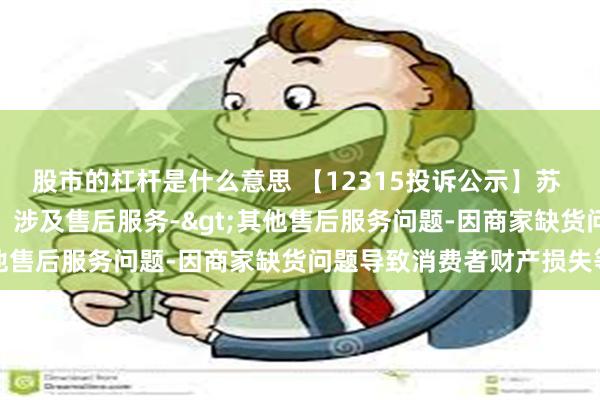 股市的杠杆是什么意思 【12315投诉公示】苏 泊 尔新增2件投诉公示，涉及售后服务->其他售后服务问题-因商家缺货问题导致消费者财产损失等